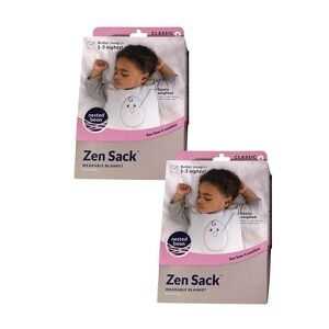 Lot of 2 Nested Bean Zen Sack Classic Weighted Wearable Blanket White Size Small